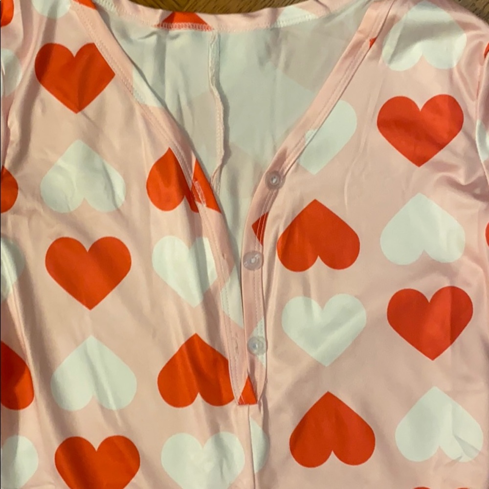 White and Red hearts Pajamas Valentine’s Day - Picture 5 of 7
